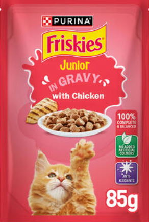 Purina Friskies In Gravy Wet Cat Food Pouch 85G