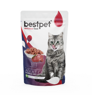 BestPet Jelly Pouch Wet Food For Adult Cats - 85 G