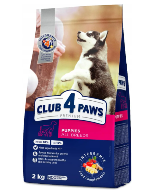 Club 4 Paws Dog Dry Food For Puppies All Breeds With Chicken - 2 KG