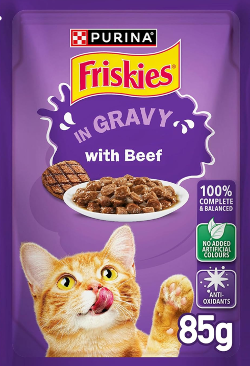 Purina Friskies In Gravy Wet Cat Food Pouch 85G