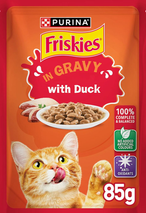 Purina Friskies In Gravy Wet Cat Food Pouch 85G