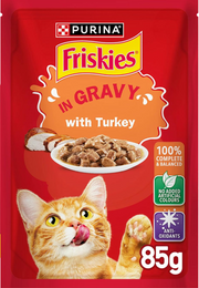 Purina Friskies In Gravy Wet Cat Food Pouch 85G