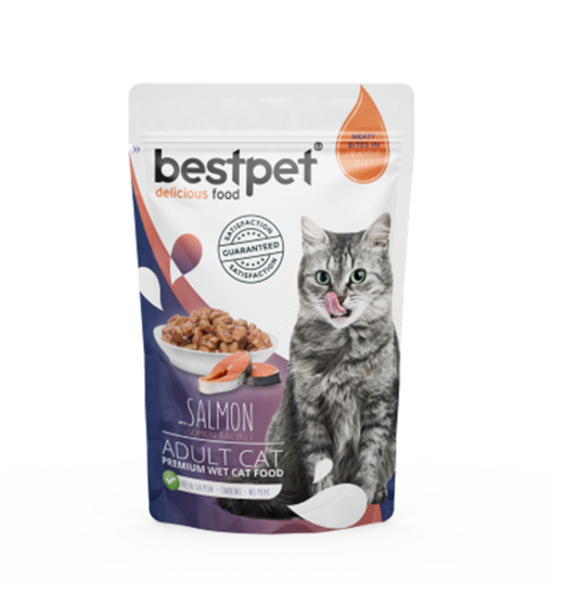 BestPet Jelly Pouch Wet Food For Adult Cats - 85 G