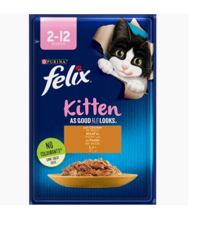 Purina Felix Wet Food For Kittens With Chicken - 85G