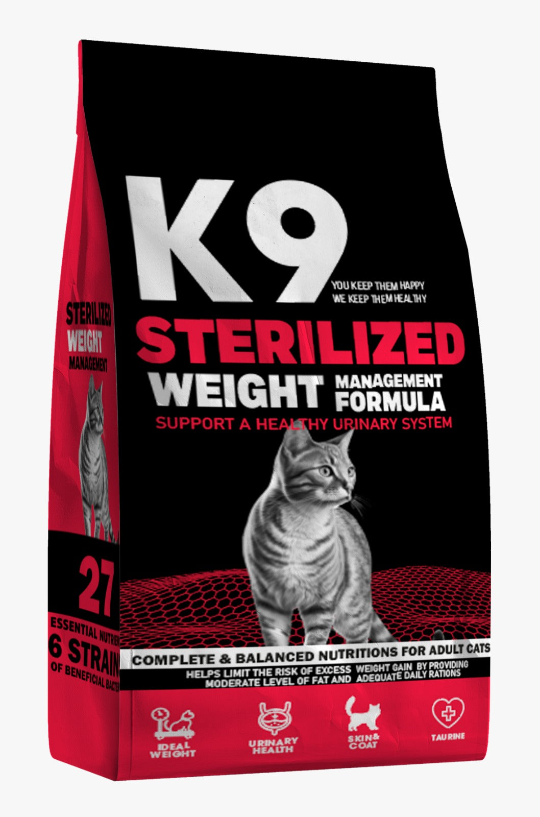 K9 Dry Food For Sterilized Adult Cats - 2 KG