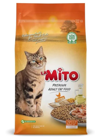 La Mito Premium Adult Cat Dry Food With Chicken - 0.5 KG