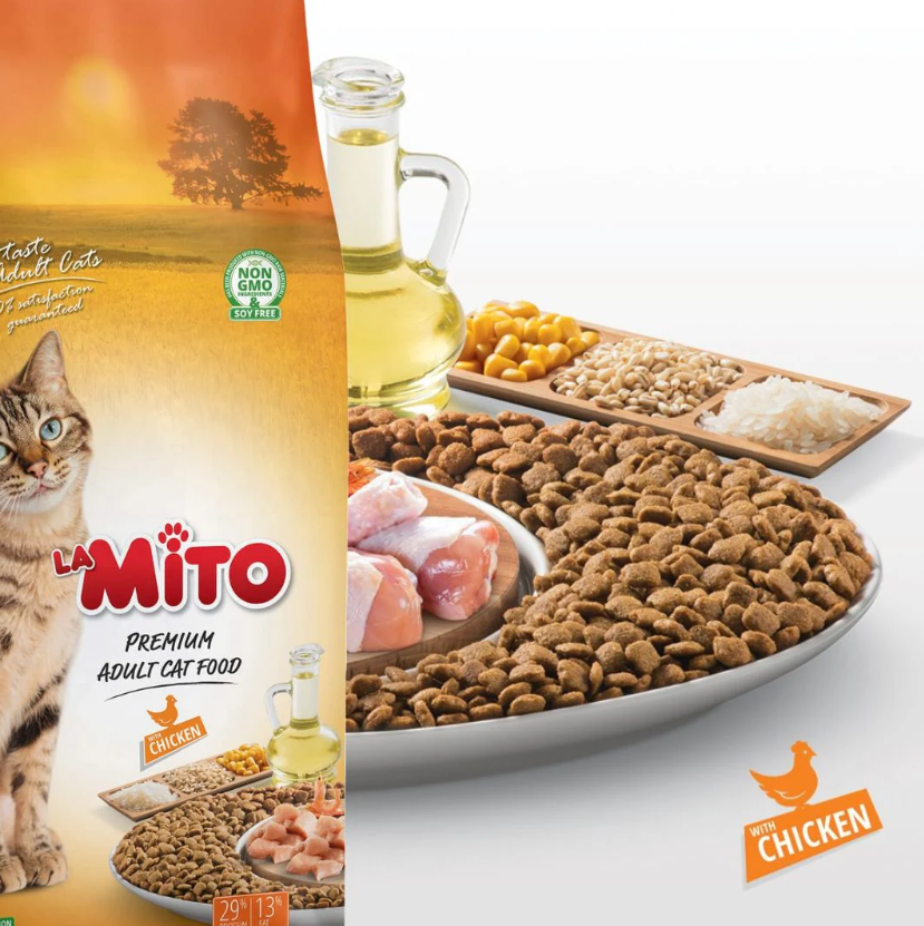 La Mito Premium Adult Cat Dry Food With Chicken - 0.5 KG