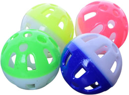 Multicolor Balls With Bells - 4 PCS