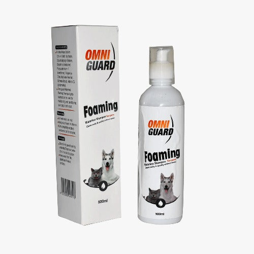 Omni Guard foaming waterless shampoo for Cats & Dogs - 500 Ml