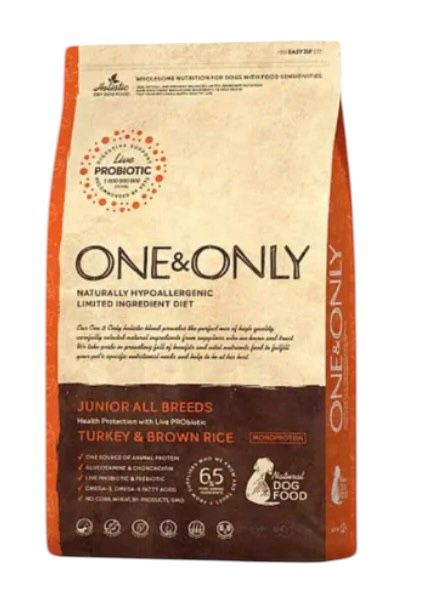 One & Only Dog Dry Food All Breeds With Turkey & Brown Rice 1 Kg