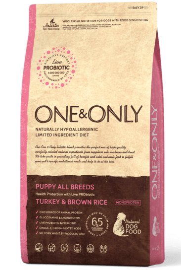 One & Only Dog Dry Food All Breeds With Turkey & Brown Rice 1 Kg