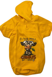 Orgo Hoodie Sweatshirt For Pets Mustard Yellow