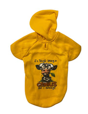 Orgo Hoodie Sweatshirt For Pets Mustard Yellow