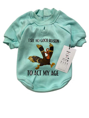 Orgo Sweatshirt With Scotch For Pets Mint Blue