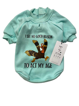 Orgo Sweatshirt With Scotch For Pets Mint Blue