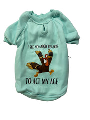 Orgo Sweatshirt With Scotch For Pets Mint Blue