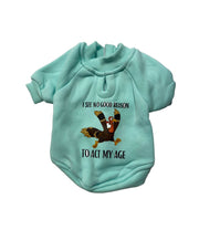 Orgo Sweatshirt With Scotch For Pets Mint Blue