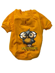 Orgo Sweatshirt With Scotch For Pets Mustard Yellow