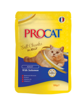 ProCat Soft Chunks In Jelly Pouch For Adult Cats - 100 G