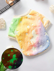 Rainbow Gradient illuminating Stars & Unicorn Pet Hoodie