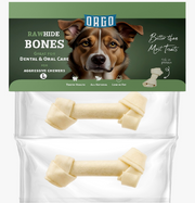 Rawhide Bones For Dogs - Dental & Oral Care 2 Pcs L