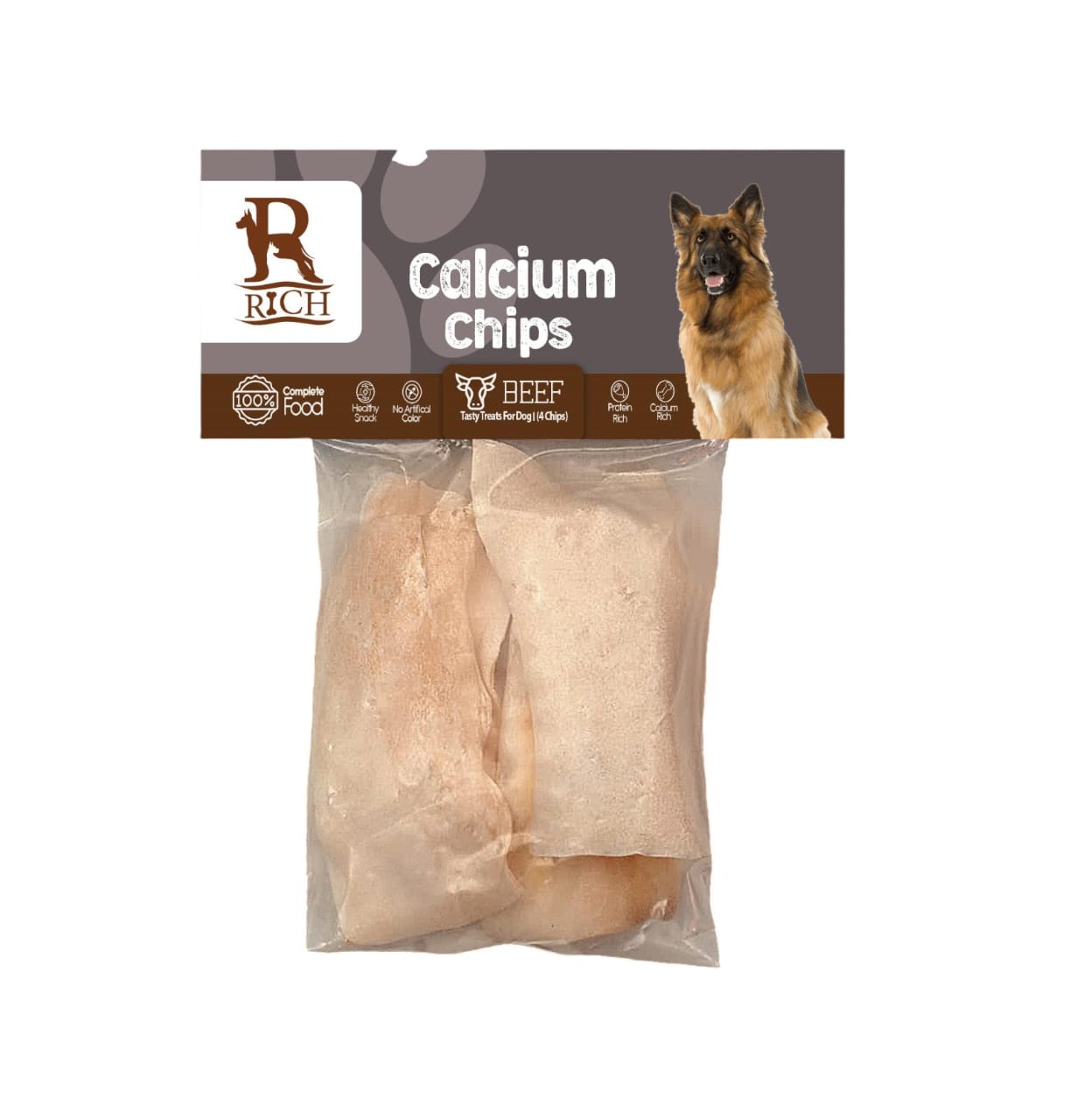 Calcium Chips With Beef For Dogs 4 PCS