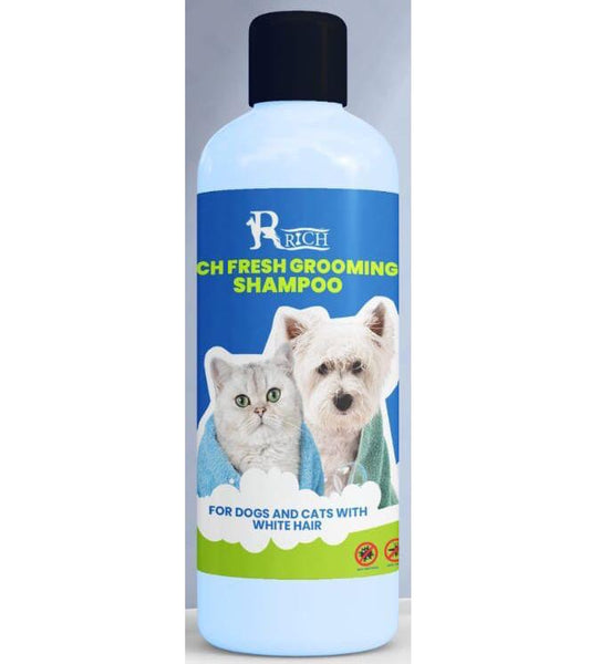 Rich Grooming Shampoo For White Hair For Dogs & Cats - 1 L