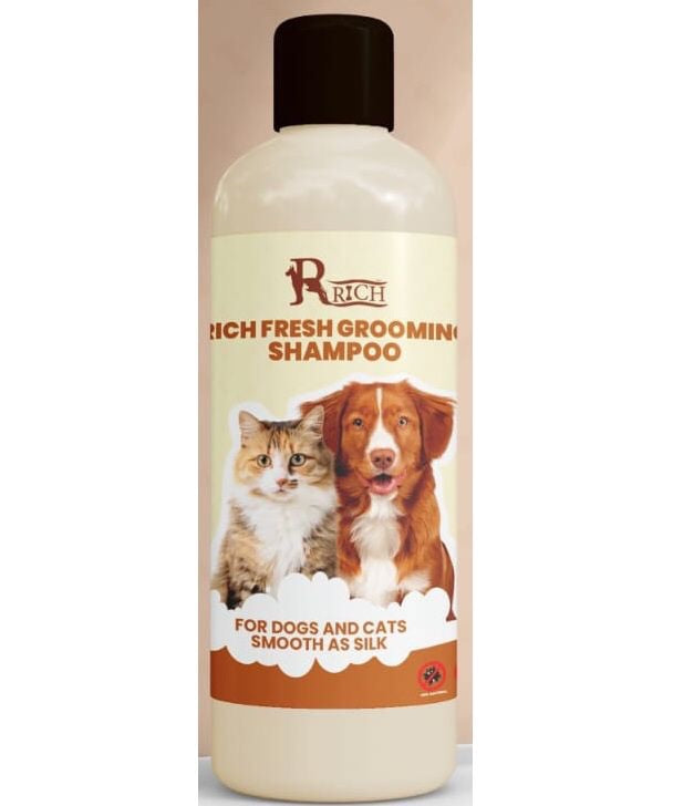 Rich Grooming Shampoo For Smooth As Silk For Dogs & Cats - 1 L