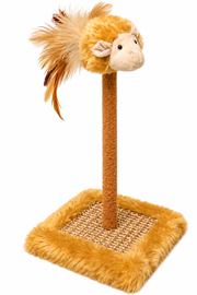 Scratching & Teaser Toy With Rat For Cats