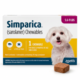 Simparica Chewables Tablets  Anti Flea & Ticks 1 Tab