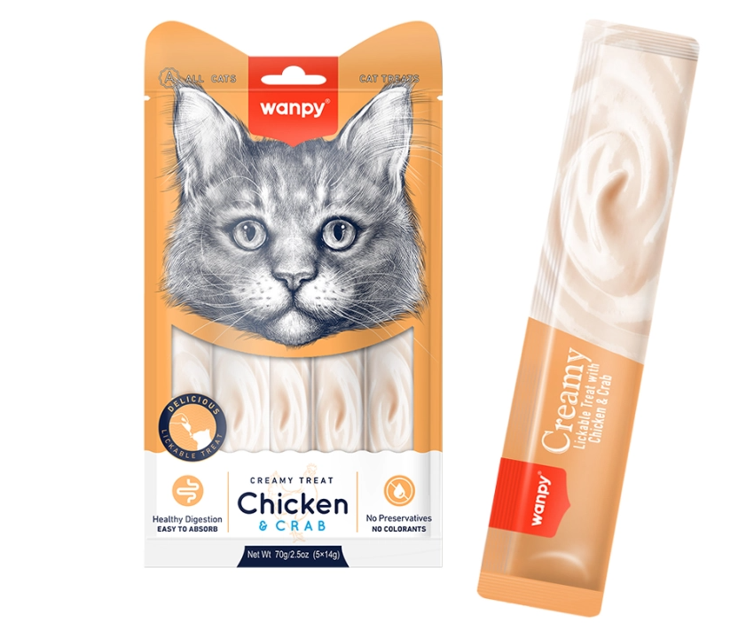 Wanpy Creamy Treats For All Cats - 14 G