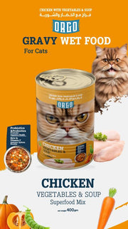 Orgo Wet Food For Cats With Vegetables & Soup - 400 G