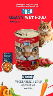 Orgo Wet Food For Cats With Vegetables & Soup - 400 G
