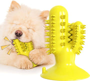 Yellow Cactus Dog Tooth Brush Chewing Toy