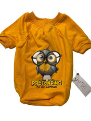 Orgo Sweatshirt With Scotch For Pets Mustard Yellow