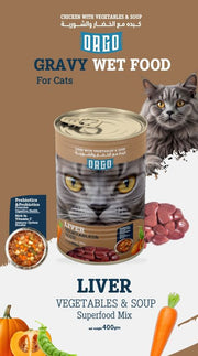 Orgo Wet Food For Cats With Vegetables & Soup - 400 G