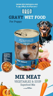 Orgo Wet Food For Puppies Mix Meat & vegetables With Soup 400 G
