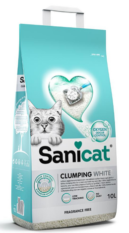 SaniCat Litter Clumping White 10 L